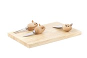Kattaus - Kikkerland - Cheese Board And 3 Mouse Knives (CHS07) - CHS07