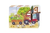 Palapelit - Goki Wooden Block Puzzle Seasons on the Farm 12 pcs. Palikka - 57839