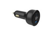 Puhelin - Adapterit & Laturit - Gembird Car Power Adapter with LCD display - USB Type-C PD - 65W - TA-UC-AC2PD65LCD-CAR-01
