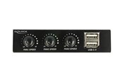 Järjestelmän lisävarusteet - DeLOCK 3.5" Front Panel > 2 x USB 2.0 and Fan Control - 62714