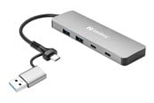 USB hub - Sandberg 4-Port USB Hub USB hub - 4 porttia - USB 3.0 - hopea - 136-64