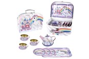 Leikkikeittiöt ja tarvikkeet - Magni Tea set in suitcase - unicorn - 3905