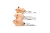 Keittiövälineet - Kikkerland Cheese Knives Mice Set Of 3 - CHS08