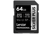 Muistikortti - Lexar Professional SILVER PLUS SDXC - 205MB/s - 64GB - LSDSIPL064G-BNNNG