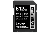 Muistikortti - Lexar Professional SILVER PLUS SDXC - 205MB/s - 512GB - LSDSIPL512G-BNNNG