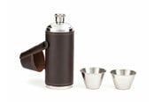 Retkeily - Kikkerland Camping Leather Flask Set - BA58