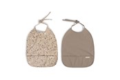 Vauvatarvikkeet - Filibabba Bib with ties 2-pack - Little Wonders + Warm Gre - FI-03340