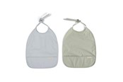 Vauvatarvikkeet - Filibabba Bib with ties 2-pack - Pearl Blue + Desert Sage - FI-03339