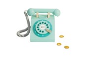 Roolileikit - Classic World Wooden Retro Telephone Turquoise - 50551