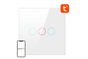 Smart Home - Älykoti - Avatto Smart Light Switch WiFi TS02-EU-W3 3 Way TUYA (white) - TS02-EU-W3