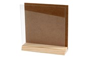 Luovat leikit - Creativ Company Wooden 3D Plate with Glass 15x15cm - 56746