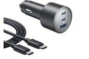 Puhelin - Adapterit & Laturit - Anker Car Charger (167.5W 3 Ports) with cable bundle - Grey - B2737HA1