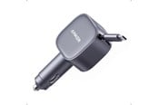Puhelin - Adapterit & Laturit - Anker Nano Car Charger (75W USB-C Port Built-In Retractable USB-C Cable) - Grey - A27380A2