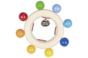 Vauva- ja taaperolelut - Goki Wooden Grab Ring with Rainbow Beads - 65321