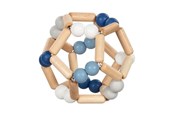 Vauva- ja taaperolelut - Goki Wooden Gripping Ring Elastic Ball Blue - 65345