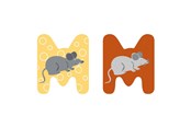 Luovat leikit - Small Foot - Wooden Animal Children's Letter - M - 12520