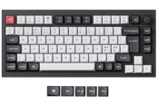 Näppäimistöt - Keychron Q1 HE 75% Knob Wireless Tri-Mode Gateron 2.0 Nebula Magnetic Carbon Black - ND - Pelinäppäimistö - Pohjoismainen - Musta - Q1H-M1-BO