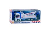 Leluautot - Johntoy 1-1-2 Pull-Back Police Tow Truck - 26126