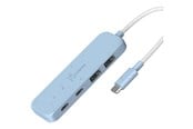 USB hub - j5create JCH342EC - hub - USB-C - 4 ports USB hub - 4 porttia - Sininen - JCH342EC-N