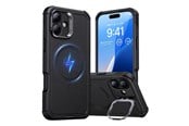 Puhelin - Kannet ja kotelot - ESR Cyber Tough (HaloLock) case with stand for iPhone 16 Plus (black) - 1A7640102