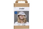 Askartelu- ja taidetarvikkeet - Creativ Company Craft Kit Crochet - Chunky Bucket Hat - Blue/Light Natural/Yellow - 977646