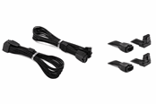 Sisäiset virtakaapelit - DUTZO Sleeved PCI-E 12V-2x6 jatkokaapeli Kahden kaapelin - Lukitse ylöspäin & alaspäin - Musta - DSC-PCEP30TPBLK
