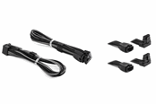 Sisäiset virtakaapelit - DUTZO Sleeved PCI-E 12V-2x6 jatkokaapeli Kahden kaapelin - Lukitse ylöspäin & alaspäin - Musta / Harmaa - DSC-PCEP30TPBG