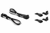 Sisäiset virtakaapelit - DUTZO Sleeved PCI-E 12V-2x6 jatkokaapeli Kahden kaapelin - Lukitse ylöspäin & alaspäin - Musta / Valkoinen - DSC-PCEP30TPBW