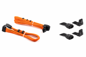 Sisäiset virtakaapelit - DUTZO Sleeved PCI-E 12V-2x6 jatkokaapeli Kahden kaapelin - Lukitse ylöspäin & alaspäin - Oranssi - DSC-PCEP30TPORN