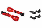 Sisäiset virtakaapelit - DUTZO Sleeved PCI-E 12V-2x6 jatkokaapeli Kahden kaapelin - Lukitse ylöspäin & alaspäin - Punainen - DSC-PCEP30TPRED