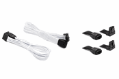 Sisäiset virtakaapelit - DUTZO Sleeved PCI-E 12V-2x6 jatkokaapeli Kahden kaapelin - Lukitse ylöspäin & alaspäin - Valkoinen - DSC-PCEP30TPWHT