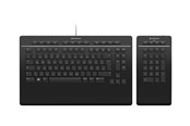 Näppäimistöt - 3Dconnexion Keyboard Pro with Numpad - Näppäimistö ja numeeriset asetukset - Saksa - Musta - 3DX-700091