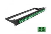 Lisätarvikkeet - DeLOCK 19″ Fibre Patch Panel 24 port LC Duplex green - 43387