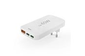 Puhelin - Adapterit & Laturit - Hama GaN Charger 65W 2x USB-C 1x USB-A White - 00201976