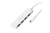 USB hub - j5create 4-Port Type-A Gen2 Hub USB hub - 4 porttia - USB 3.2 - Valkoinen - JCH341EW-N