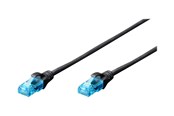 Verkkokaapelit - DIGITUS Professional patch cable - 25 cm - black - Musta - 0.25m - DK-1512-0025/BL