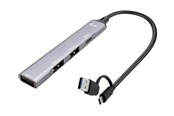 USB hub - I-Tec Hub - USB-C/USB-A metal - 4-Port - USB 3.0 USB hub - 4 porttia - Harmaa - CAHUBMETALMINI4