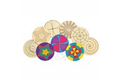 Luovat leikit - Colorations - Decorate your own Wooden Spinner 24 pcs. - CHDYOSPI