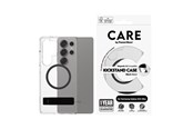 Puhelin - Kannet ja kotelot - CARE by PanzerGlass Feature Case Transparent w. Black Kickstand & QI Compatible Samsung Galaxy S25 Ultra - CRRFBKQG38488