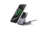 Puhelin - Adapterit & Laturit - UGREEN Qi2 15w 2-In-1 Wireless Charger Magsafe Fast Charging Station Grey - 45023-UG