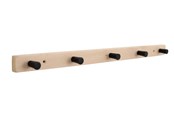 Työkalupakit & Säilytysjärjestelmät - Home>it coat rack with 5 hooks 50 cm natural/black hook beech - 12294
