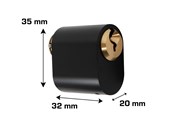 Kannakkeet & Saranat  - Home>it oval cylinder matt black with 7 pins with 3 keys (1 pc.) - 25731
