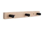 Työkalupakit & Säilytysjärjestelmät - Home>it coat rack with 3 hooks 28 cm natural/black hook beech - 12293