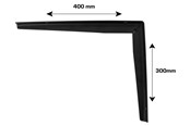 Kannakkeet & Saranat  - Home>it table support with T-profile 30x40 cm matt black - 16323