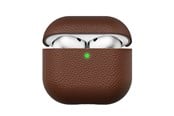 Kuulokkeet - KeyBudz Artisan Series Leather Case for Airpods 4:th gen - Natural Brown - AP4_S3_NBN
