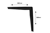 Kannakkeet & Saranat - Home>it table support with T-profile 30x30 cm matt black - 16321