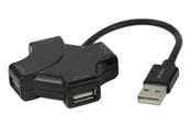 USB hub - Deltaco USB Hub - 4x USB-A USB hub - 4 porttia - Musta - UH-737
