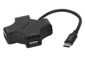 USB hub - Deltaco USB Hub - 4x USB-A USB hub - 4 porttia - Musta - USBC-HUB205