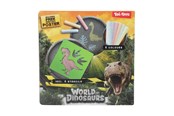 Luovat leikit - World of Dinosaurs Sidewalk Chalk Dino with Stencils 10pcs. - 61044A