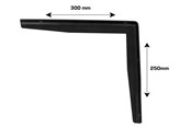 Kannakkeet & Saranat  - Home>it table support with T-profile 25 x 30 cm matt black - 16319